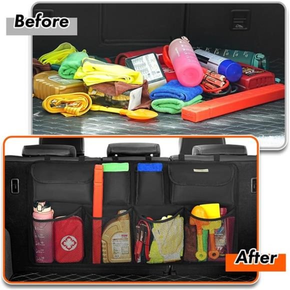 Car Trunk Organizer, 3rd Gen [7 Times Upgrade] Super Capacity Car Organizer SUV - Picture 3 of 6